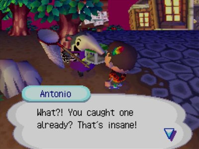 Antonio: What?! You caught one already? That's insane!