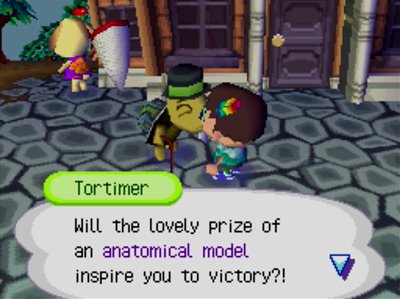 Tortimer: Will the lovely prize of an anatomical model inspire you to victory?!