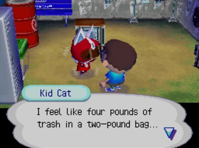Kid Cat: I feel like four pounds of trash in a two-pound bag...
