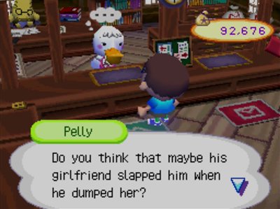 Pelly: Do you think that maybe his girlfriend slapped him when he dumped her?