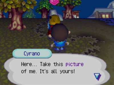 Cyrano: Here... Take this picture of me. It's all yours!
