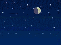 Animated GIF of a UFO being shot down in Animal Crossing: Wild World.