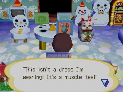 Quote on Samson's pic: This isn't a dress I'm wearing! It's a muscle tee!