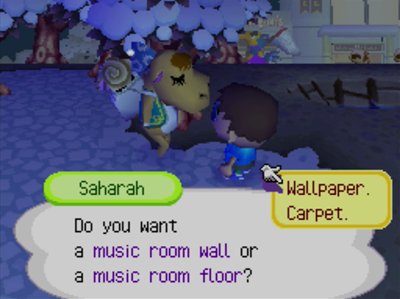 Saharah: Do you want a music room wall or a music room floor?