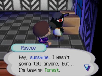 Roscoe: Hey, sunshine. I wasn't gonna tell anyone, but... I'm leaving Forest.