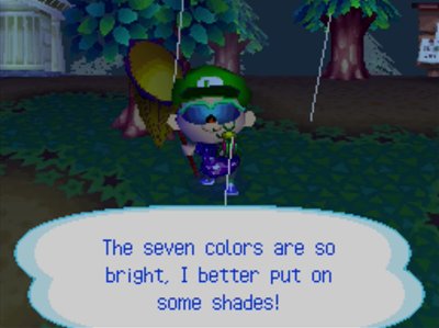 The seven colors are so bright, I better put on some shades!