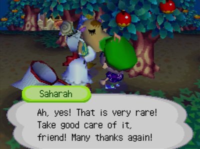 Saharah: Ah, yes! That is very rare! Take good care of it, friend! Many thanks again!