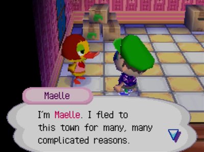 Maelle: I'm Maelle. I fled to this town for many, many complicated reasons.