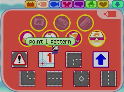 The Point 1 pattern in Animal Crossing: Wild World (ACWW) for Nintendo DS.