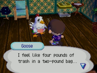 Goose: I feel like four pounds of trash in a two-pound bag...