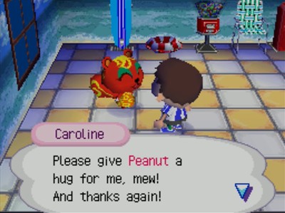 Caroline: Please give Peanut a hug for me, mew! And thanks again!