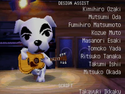 K.K. Slider performs in Animal Crossing: Wild World.