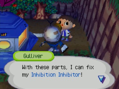 Gulliver: With these parts, I can fix my Inhibition Inhibitor!