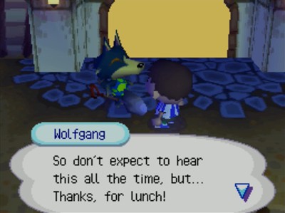 Wolfgang: So don't expect to hear this all the time, but... Thanks, for lunch!