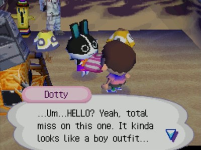 Dotty: ...Um...HELLO? Yeah, total miss on this one. It kinda looks like a boy outfit...