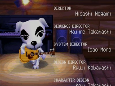 K.K. Slider performs in Animal Crossing: Wild World.