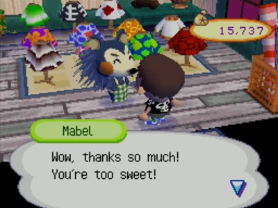 Mabel: Wow, thanks so much! You're too sweet!