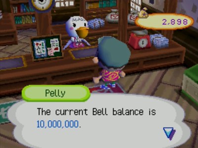Pelly: The current bell balance is 10,000,000.