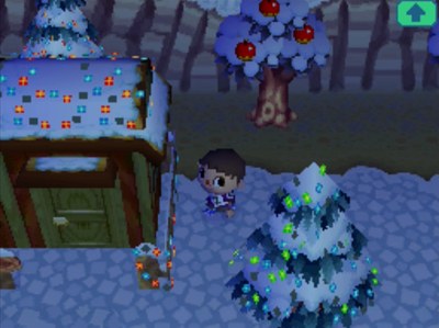 Festive lights on Octavian's house during Bright Nights.