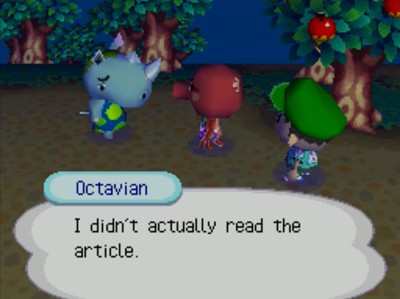 Octavian: I didn't actually read the article.