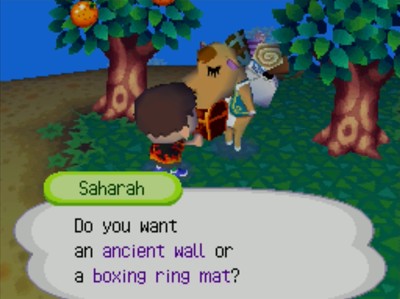 Saharah: Do you want an ancient wall or a boxing ring mat?