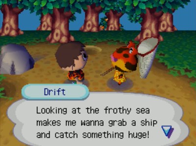 Drift: Looking at the frothy sea makes me wanna grab a ship and catch something huge!
