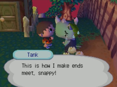 Tank: this is how I make ends meet, snappy!