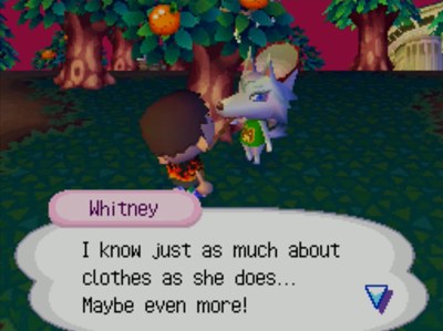 Whitney: I know just as much about clothes as she does... Maybe even more!