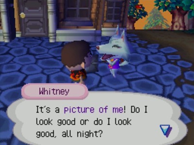 Whitney: It's a picture of me! Do I look good or do I look good, all night?