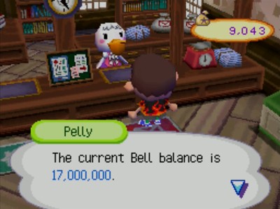 Pelly: The current bell balance is 17,000,000.