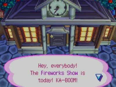 Hey, everybody! The Fireworks Show is today! KA-BOOM!