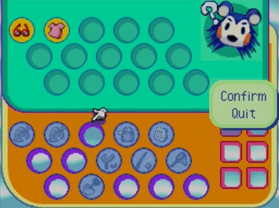 The screen for selling clothes at Able Sisters.