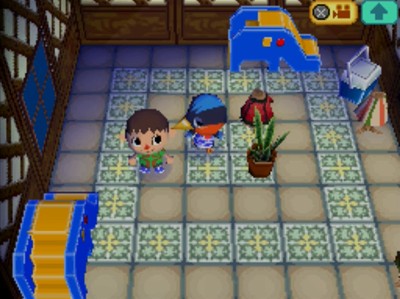 Two elephant slides on display in Robin's house.