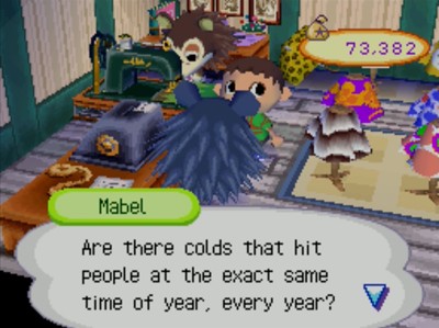 Mabel: Are there colds that hit people at the exact same time of year, every year?