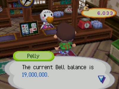 Pelly: The current bell balance is 19,000,000.