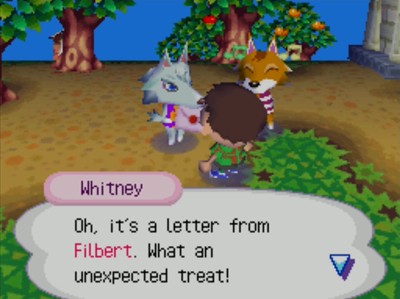 Whitney: Oh, it's a letter from Filbert. What an unexpected treat!