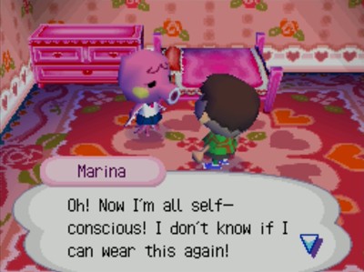 Marina: Oh! Now I'm all self-conscious! I don't know if I can wear this again!