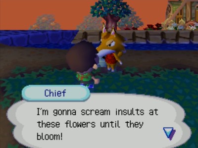 Chief: I'm gonna scream insults at these flowers until they bloom!