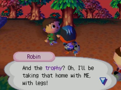 Robin: And the trophy? Oh, I'll be taking that home with ME, with legs!