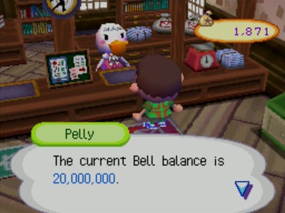 Pelly: The current bell balance is 20,000,000.