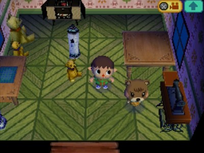 The inside of Maple's house in Animal Crossing: Wild World.