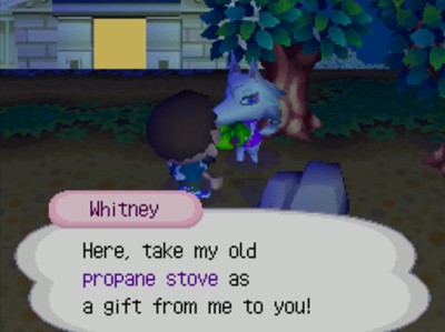 Whitney: Here, take my old propane stove as a gift from me to you!