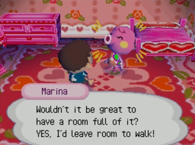 Marina: Wouldn't it be great to have a room full if it? YES, I'd leave room to walk!
