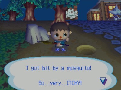 I got bit by a mosquito! So...very...ITCHY!
