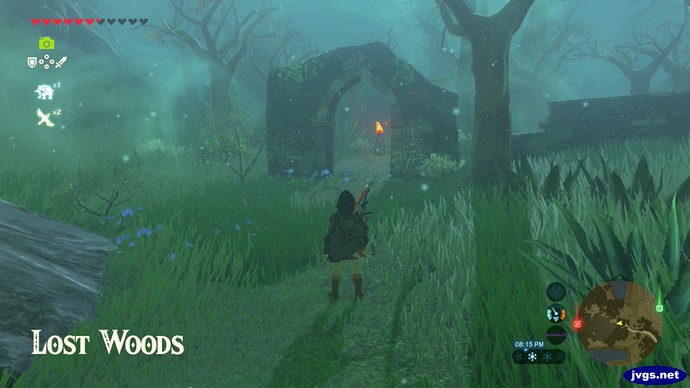 The entrance to the Lost Woods in The Legend of Zelda: Breath of the Wild.