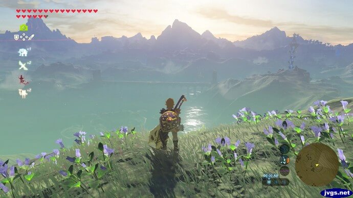 Exploring near Mount Faloraa in The Legend of Zelda: Breath of the Wild.