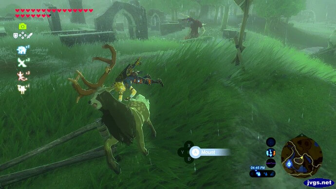 Link tries to ride a buck.