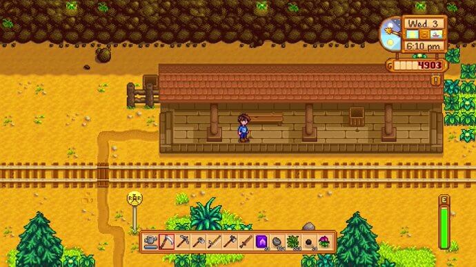 The train station in Stardew Valley for Nintendo Switch.