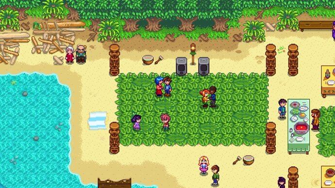 The Pelican Town luau in Stardew Valley.