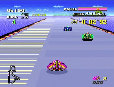 Screenshot of F-Zero on SNES Classic.